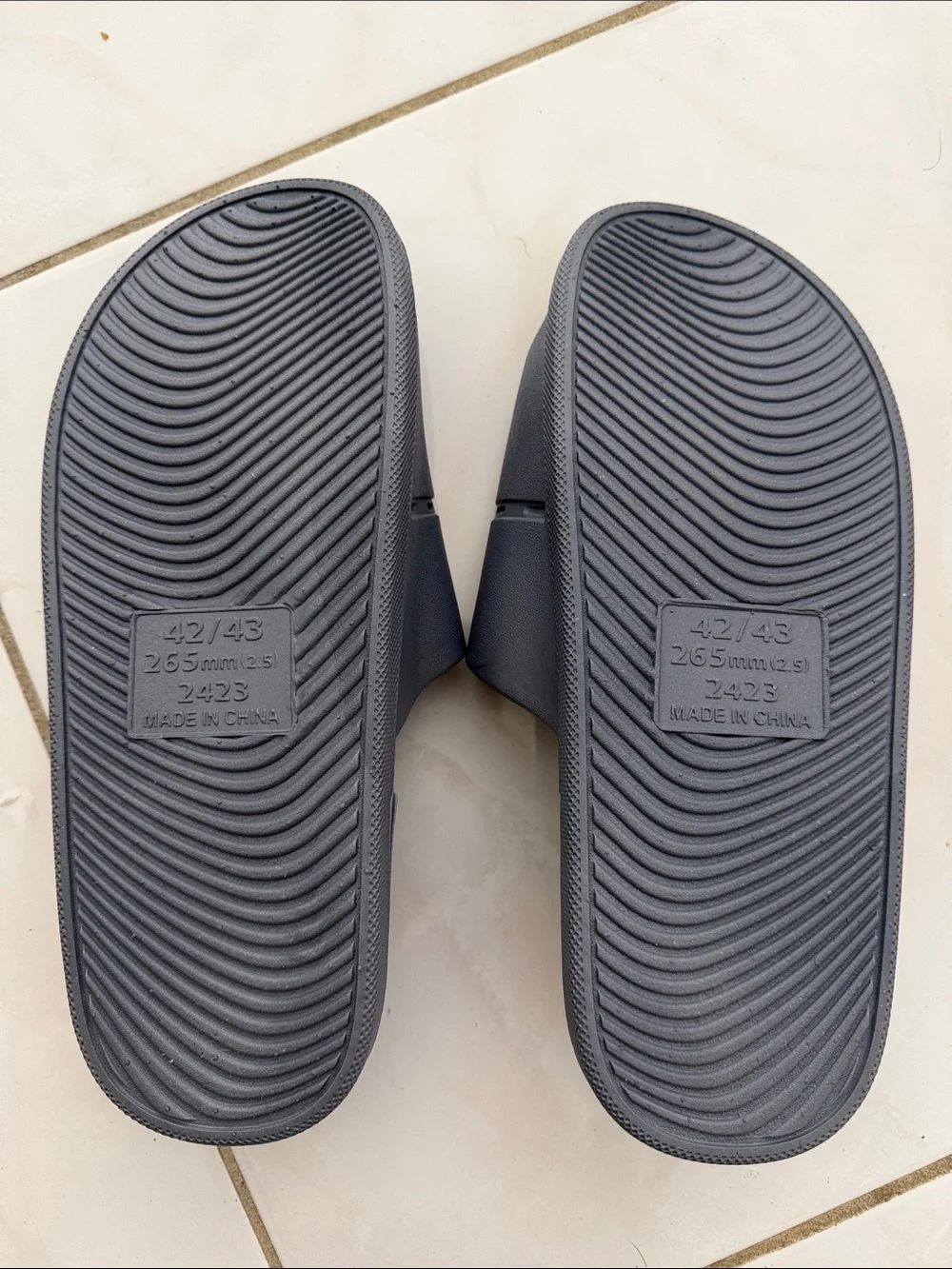 Men's Gray Massage Slide Sandals - Comfortable Slip-On Massage Slippers